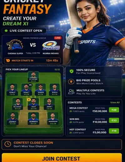 01bets (01 bet s) fantasy cricket & matchday visual 3